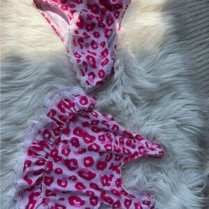 Pink Leopard Print Swimsuit